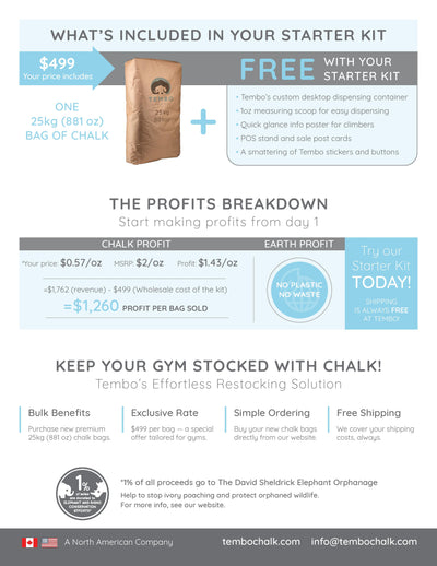 Chalk sold by the scoop | Gym Starter Kit